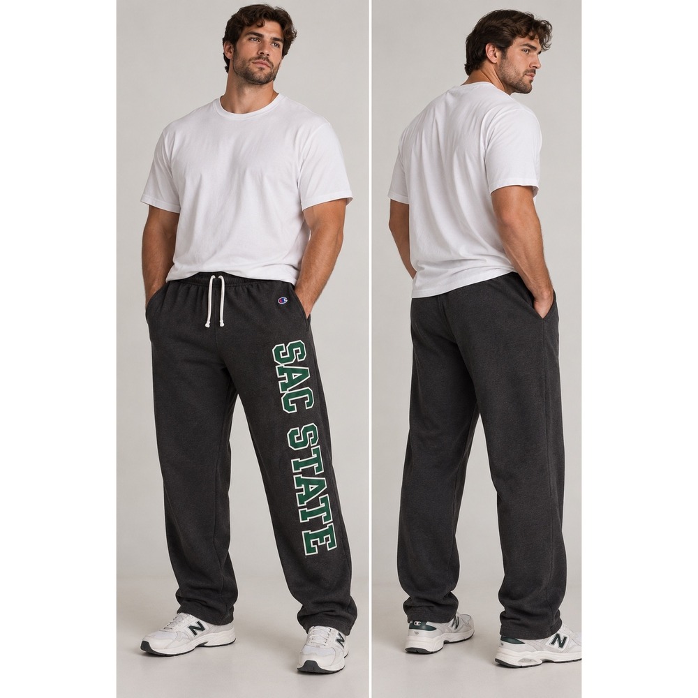 Champion Sac State Hornets Sweatpants Mens XL Charcoal Grey Fleece Joggers